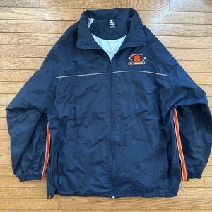 Vintage Clemson University Tigers Windbreaker Navy and Orange Jacket